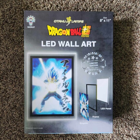 Dragon Ball Z Other - Otaku Lamps Dragon Ball Z Vegeta LED Wall Art - Limited Edition - Brand new
